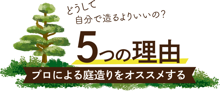 どうして自分で造るよりいいの？ 5つの理由 プロによる庭造りをオススメする